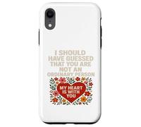 Maglietta con scritta "Not an Ordinary Love Bold Heart", idea regalo. Custodia per iPhone XR