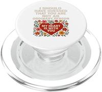 Maglietta con scritta "Not an Ordinary Love Bold Heart", idea regalo. PopSockets PopGrip per MagSafe