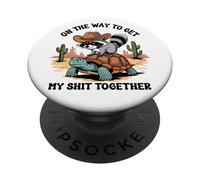 Maglietta con scritta "On The Way To Get My Shit Together", da donna, uomo e bambino PopSockets PopGrip Adesivo
