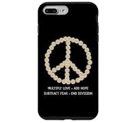 Maglietta con scritta "Peace Sign Daisy Multiply Love Add Hope Positive Saying Tee Custodia per iPhone 7 Plus/8 Plus