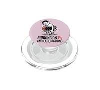 Maglietta con scritta "Running On 1 Percent And Expectations" PopSockets PopGrip per MagSafe