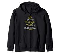 Maglietta con scritta "Seek Ye First Kingdom God Matthew Bible Felpa con Cappuccio