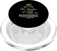 Maglietta con scritta "Seek Ye First Kingdom God Matthew Bible PopSockets PopGrip per MagSafe