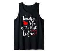 Maglietta con scritta "Teacher Life Is The Best Life Fun" Canotta