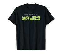 Maglietta con Scritta The World Is Yours Bold Empowerment Maglietta