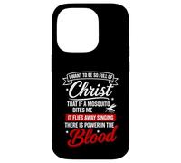 Maglietta con scritta "There is Power In the Blood Gesù" Custodia per iPhone 14 Pro