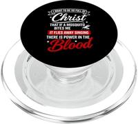 Maglietta con scritta "There is Power In the Blood Gesù" PopSockets PopGrip per MagSafe