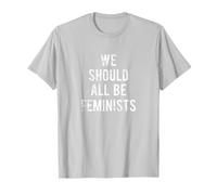 Maglietta con scritta "We Should All Be Feminists", viola e rosa Maglietta