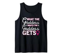 Maglietta con Scritta What The Goddess Wants The Goddess Gets Dominatrix Canotta