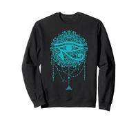 Maglietta con simbolo egizio - Mandala occhio di Horus - verde acqua Felpa