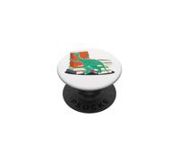 Maglietta con simpatico dinosauro libraico per amanti dei libri letterari nerd PopSockets PopGrip Adesivo