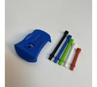 Maglietta con simulatore di golf stampato in 3D con slot per golfisti e driving range (blu)