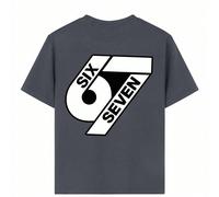 Maglietta con stampa numerica e lettera "Six Seven" 67, adatta per ragazzi per strada, campus, eventi, uso quotidiano, top estivo alla moda 6Y,7Y,8Y,9Y,10Y,14Y,11Y,12Y,13YLetterePoliestere