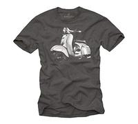 Maglietta con Stampa Vintage - Moto e Scooter Special 125ccc - T-Shirt Uomo Grigio L