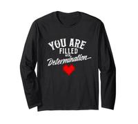 Maglietta con Videogiochi, con Scritta You Are Filled with Determination Gifts Maglia a Manica