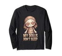 Maglietta Creepy Doll Maker fatta a mano - Arte horror fai da te spettrale Maglia a Manica