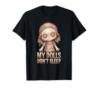 Maglietta Creepy Doll Maker fatta a mano - Arte horror fai da te spettrale Maglietta