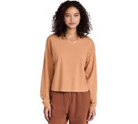 Maglietta Crop The Twister MOTHER Da Donna, Sandstone, Tan, S