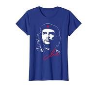 Maglietta Cubana Che Guevara Rebel Guerrilla Revolution Maglietta, Donna, Blu Reale, XS