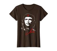 Maglietta Cubana Che Guevara Rebel Guerrilla Revolution Maglietta, Donna, Marrone, M