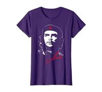 Maglietta Cubana Che Guevara Rebel Guerrilla Revolution Maglietta, Donna, Viola, L