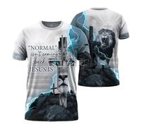 Maglietta Custom Normal Isn't Coming Back Jesus Is T Shirt Morbido Magliette Girocollo Tshirt per Sport Casual All'Aperto L