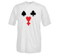 Maglietta D40 Clown Poker Cuori Fiori Picche Quadri Joker