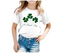 Maglietta da Bambina a Maniche Corte - Manica Corta T-Shirt Estate Tunica Ragazze Carino Moda T-Shirt Manica Campagne Tops Maglietta Bambine Maglietta per Girls 5-12 Anni