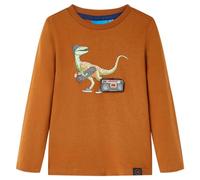 vidaXL Maglietta da Bambina a Maniche Lunghe Cognac 104