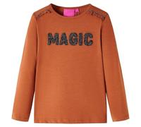Maglietta da Bambina a Maniche Lunghe Cognac 140
