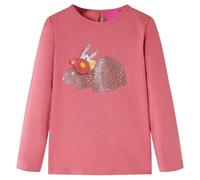 Maglietta da Bambina a Maniche Lunghe Rosa Antico 116