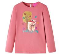 vidaXL Maglietta da Bambina a Maniche Lunghe Rosa Antico 140