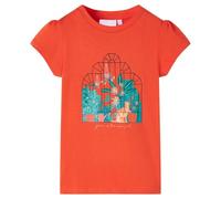 vidaXL Maglietta da Bambina Arancione Scuro 128