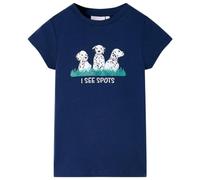Maglietta da Bambina Blu Marino 140