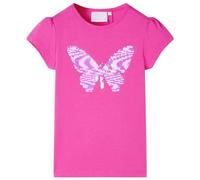 Maglietta da Bambina Maniche Aletta Rosa Scuro 116