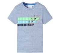Maglietta da Bambino a Maniche Corte Blu Mélange 128