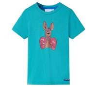 Maglietta da Bambino a Maniche Corte Menta Scuro 104