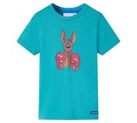 vidaXL Maglietta da Bambino a Maniche Corte Menta Scuro 140