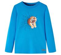 vidaXL Maglietta da Bambino a Maniche Lunghe Blu Cobalto 92