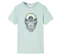 Maglietta da Bambino con Strisce Menta Chiaro 140