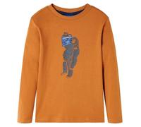Maglietta da Bambino Maniche Lunghe Ocra Scuro 128