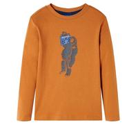 Maglietta da Bambino Maniche Lunghe Ocra Scuro 128