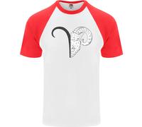 Maglietta Da Baseball A Maniche Corte Per Uomo Con Testa Di Capra Ariete