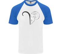 Maglietta Da Baseball A Maniche Corte Per Uomo Con Testa Di Capra Ariete