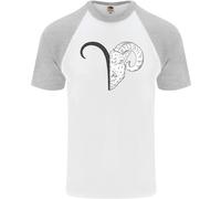 Maglietta Da Baseball A Maniche Corte Per Uomo Con Testa Di Capra Ariete