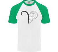 Maglietta Da Baseball A Maniche Corte Per Uomo Con Testa Di Capra Ariete