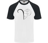 Maglietta Da Baseball A Maniche Corte Per Uomo Con Testa Di Capra Ariete