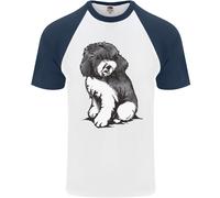 Maglietta Da Baseball A Maniche Corte Per Uomo Harlequin Poodle Sketch