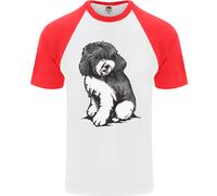 Maglietta Da Baseball A Maniche Corte Per Uomo Harlequin Poodle Sketch