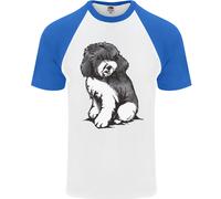 Maglietta Da Baseball A Maniche Corte Per Uomo Harlequin Poodle Sketch